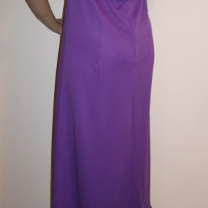 1970s purple maxi dress - back view