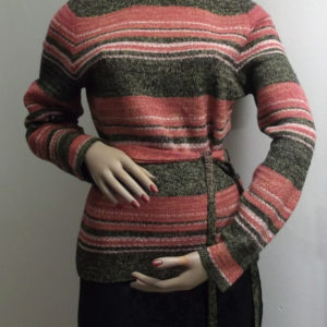 1970s striped jumper with belt on mannequin