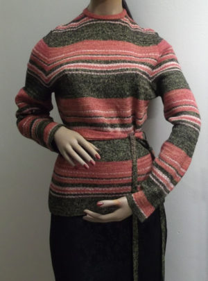 1970s striped jumper with belt on mannequin