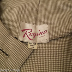 1950s/60s dress suit - label - Regina regd
