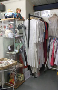 New cabinet and vintage wedding dresses from the late 1930s to early 1980s